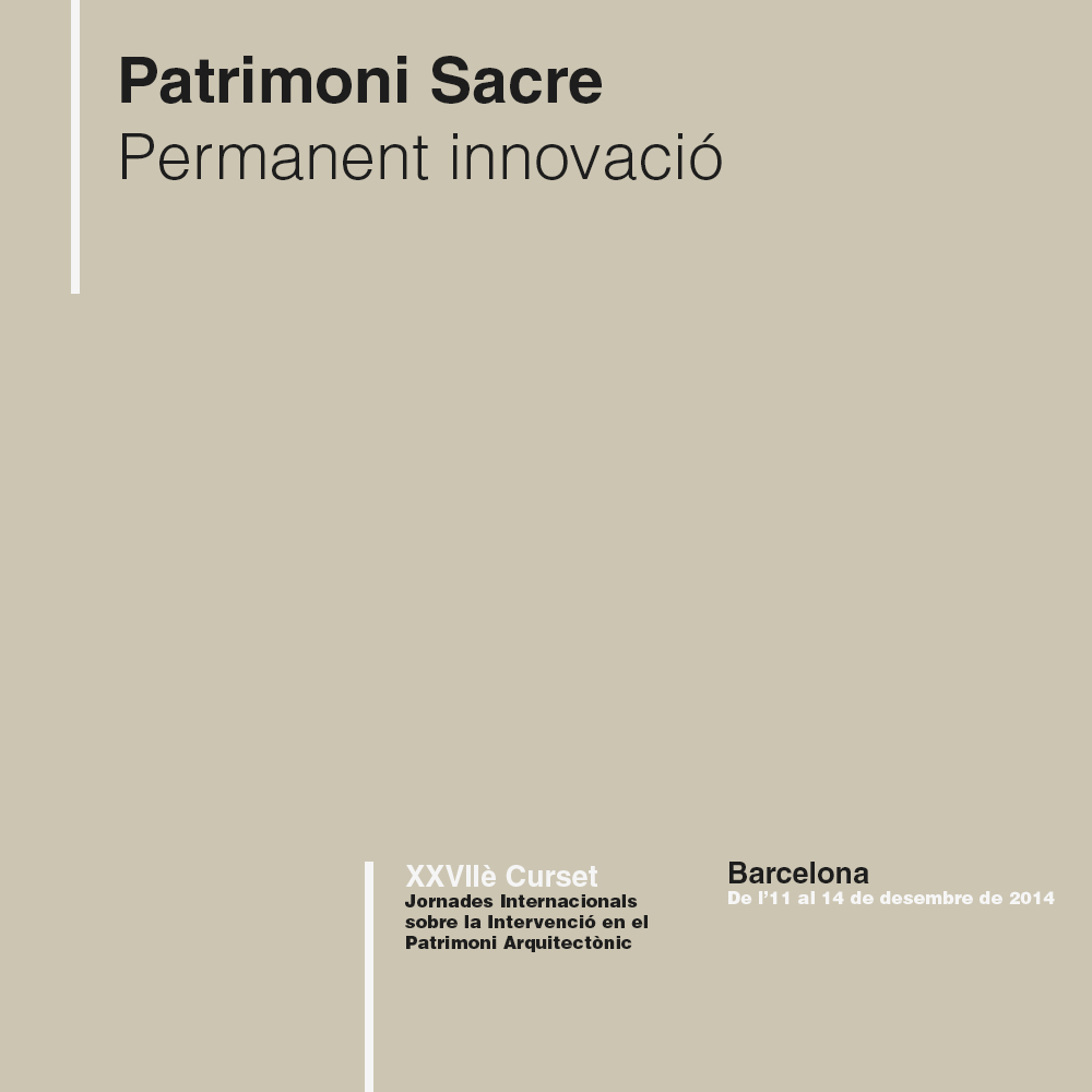 XXXVIIè CURSET. PATRIMONI SACRE. PERMANENT INNOVACIÓ